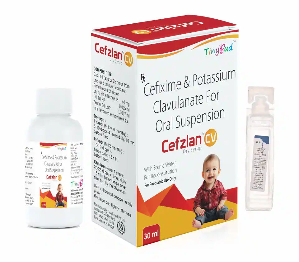 Cefixime 50mg + Clavulanic Acid 31.25mg Dry Syrup at the best price in PCD Pharma Franchise for Bacterial infections